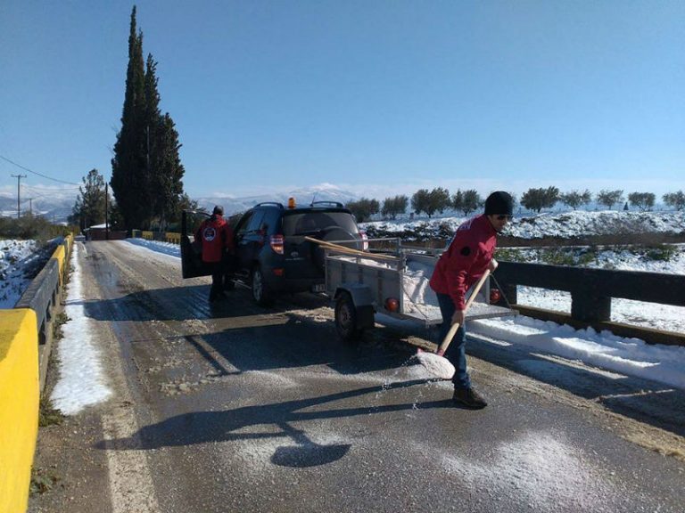 Στις επάλξεις και η Ελληνική Ομάδα Διάσωσης Αργολίδας για την αντιμετώπιση του χιονιά στον Δήμο Άργους-Μυκηνών