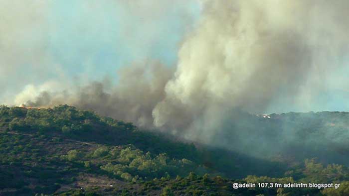 ΕΚΤΑΚΤΟ: Μεγάλο μέτωπο φωτιάς στο δάσος ΓΕΡΑΚΑΡΙΟΥ ΚΥΘΗΡΩΝ