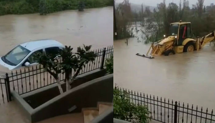 «Πνίγεται» η Ανατολική Κρήτη, εγκλωβισμένοι, πλημμύρες και κλειστοί δρόμοι