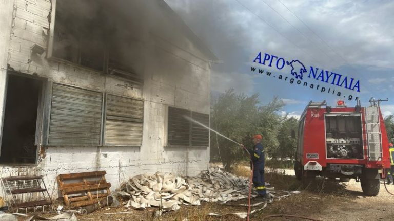 Φωτιά σε κτηνοτροφική μονάδα στα Φίχτια Άργους